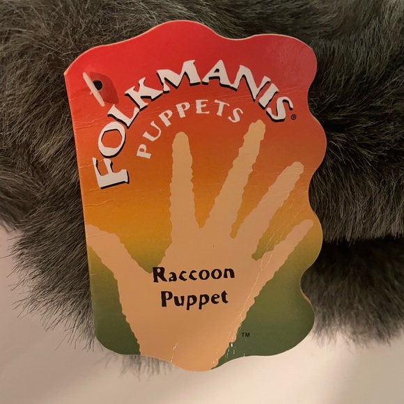 Folkmanis NWT Raccoon Hand Puppet Plush - Picture 6 of 9